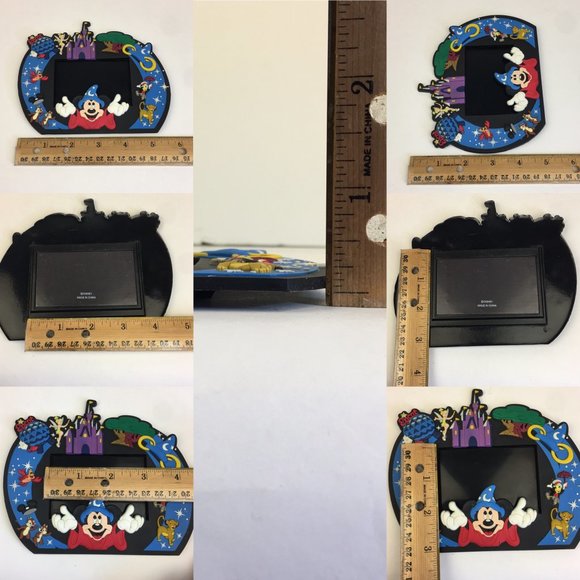 NIB Disney World Theme Park Pic Frame 4 Parks 4x6 w Rubber Fridge Magnet Frame - Picture 3 of 11